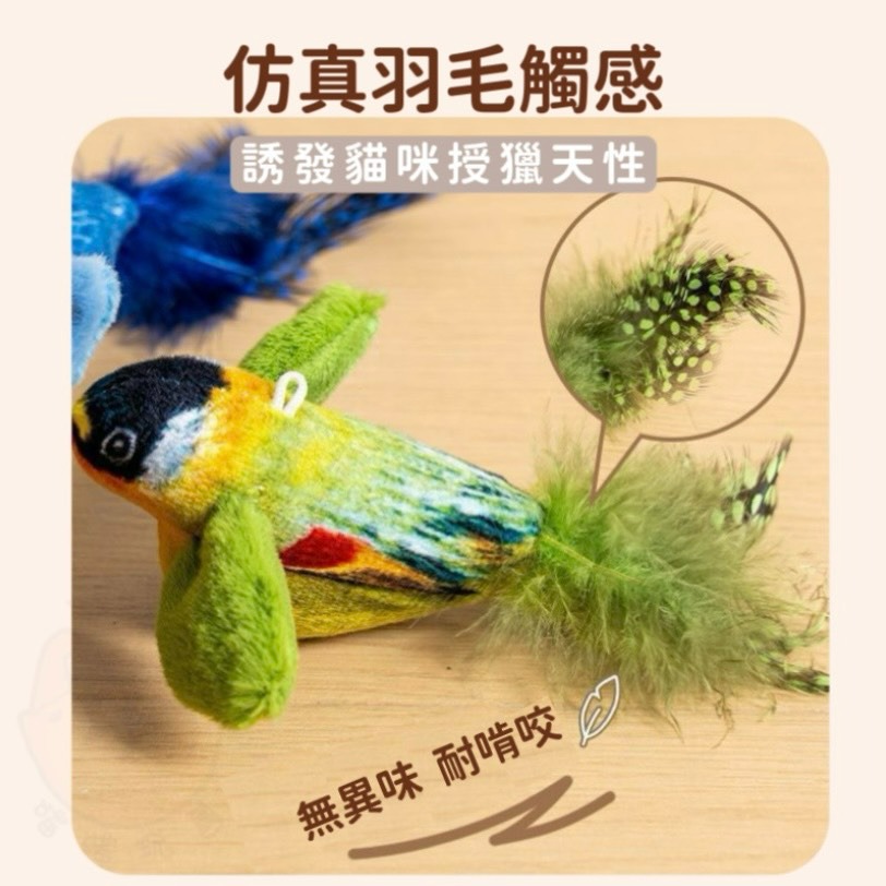 【喵玩國】叫叫鳥 仿真小鳥玩具 發聲貓玩具 貓咪互動玩具 仿真小鳥玩具 逗貓 發聲玩具 懶人逗貓神器 貓咪玩具 貓互動-細節圖3