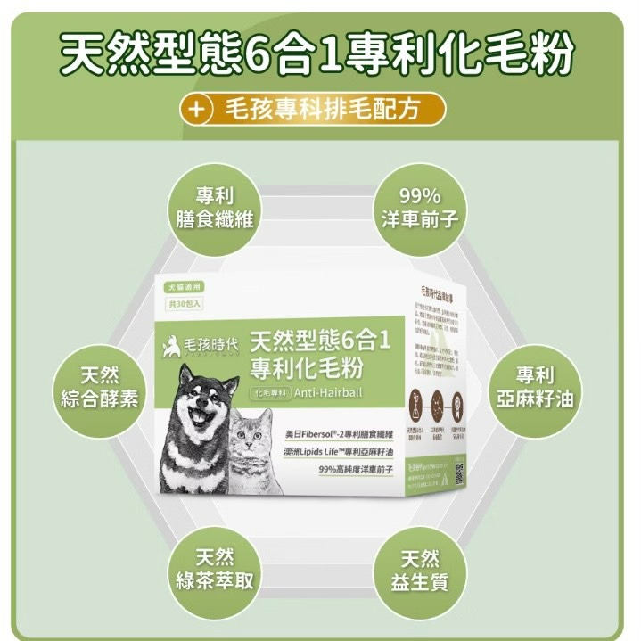 【喵玩國】毛孩時代 犬貓適用 寵物 關節 腸胃 皮膚 化毛 益生菌 葉黃素 化毛粉 免疫力平衡 爆毛粉 情緒 魚油 腎臟-細節圖2
