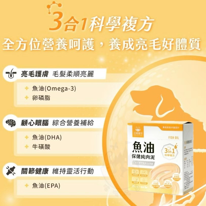 【喵玩國】汪喵星球 單條 6g 保健純肉泥 情緒 排毛 免疫 關節 魚油 貓肉泥 狗肉泥 寵物零食 保健品 寵物肉泥-細節圖6
