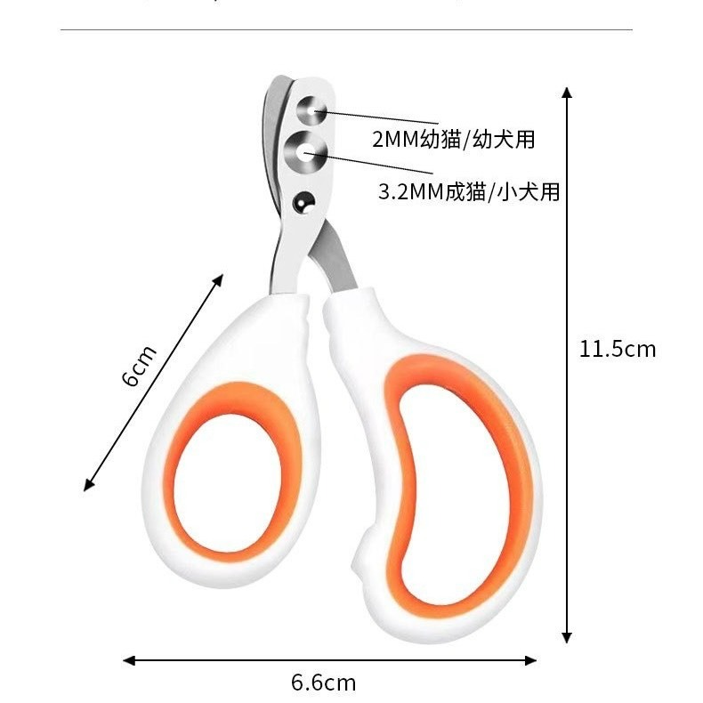 【喵玩國】寵物雙孔指甲剪 貓咪指甲剪 圓孔小盲剪 寵物指甲刀 貓爪子剪刀 防剪血線 寵物磨甲 寵物安全剪-細節圖7