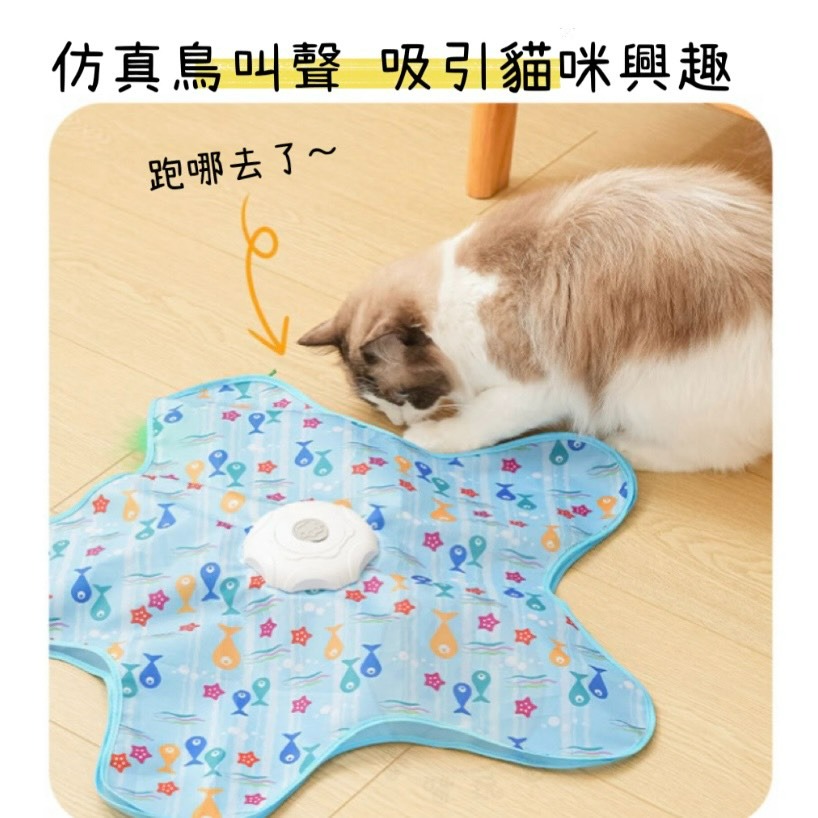 【喵玩國】自動羽毛逗貓盤 逗貓補抓罩 貓咪轉盤玩具 自動逗貓遊樂罩 逗貓毯 逗貓轉盤 貓咪玩具 逗貓棒 羽毛逗貓玩具-細節圖2