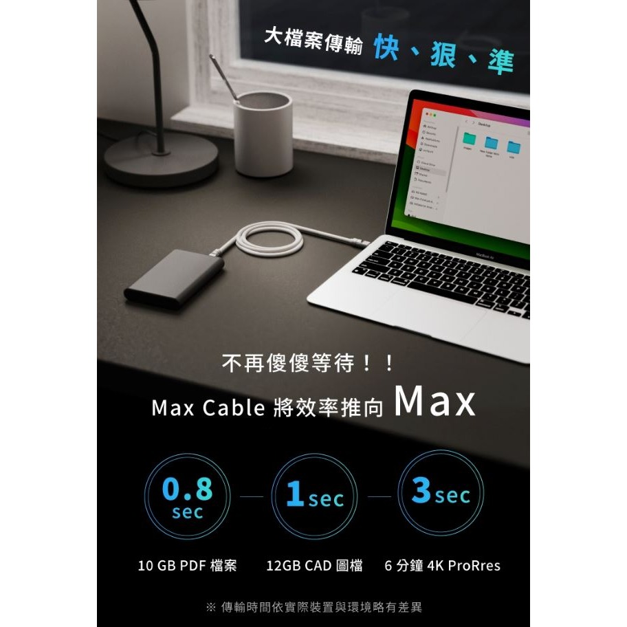 Allite Max Cable 閃速快充傳輸線 240W USB-C to C 快充線 傳輸線 Type-C 充電線-細節圖4