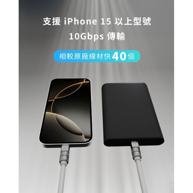 Allite Max Cable 閃速快充傳輸線 240W USB-C to C 快充線 傳輸線 Type-C 充電線-細節圖9