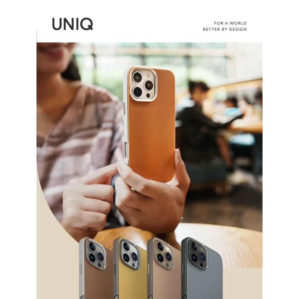UNIQ｜Lyden Ds 耐刮皮革磁吸手機殼磁吸手機殼  適用 iPhone 16 Pro / ProMax-細節圖2