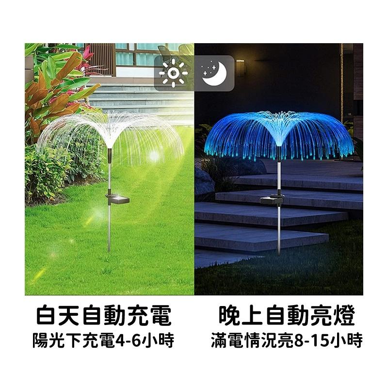 『台灣24H出貨』 LED太陽能水母燈 太陽能 LED燈 七彩防水太陽能水母燈 太陽能LED燈草坪燈裝飾 水母 水母燈-細節圖6