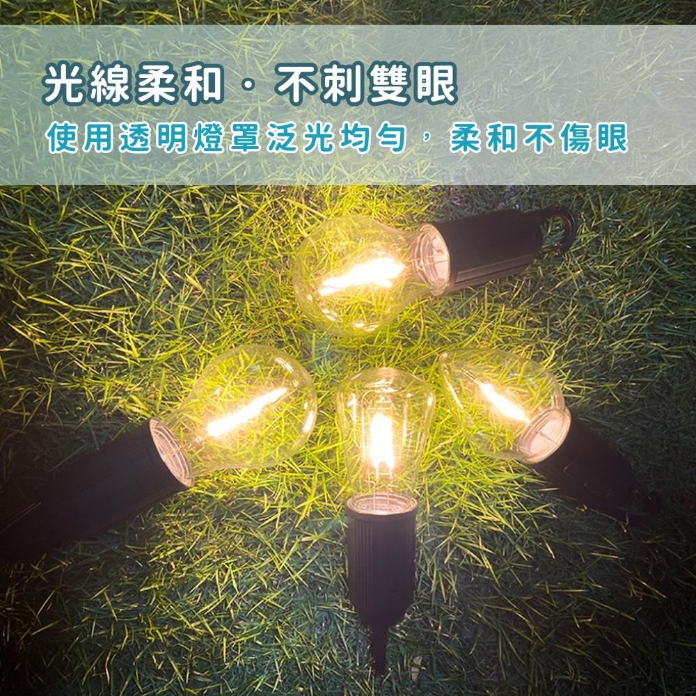 『台灣24H出貨』充電球泡燈 露營LED燈泡 戶外燈絲燈 充電燈泡 暖光氣氛燈泡 夜市擺攤燈泡 氛圍燈 戶外帳篷燈野營燈-細節圖5