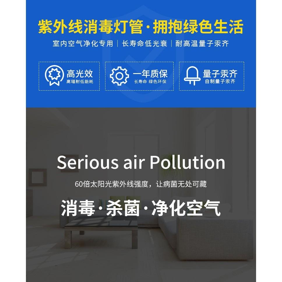 紫外線殺菌燈管 紫外線消毒燈管 飛利浦紫外線燈管 UVC殺菌燈管 紫消燈管 無臭氧 有臭氧可選 殺菌燈管-細節圖2