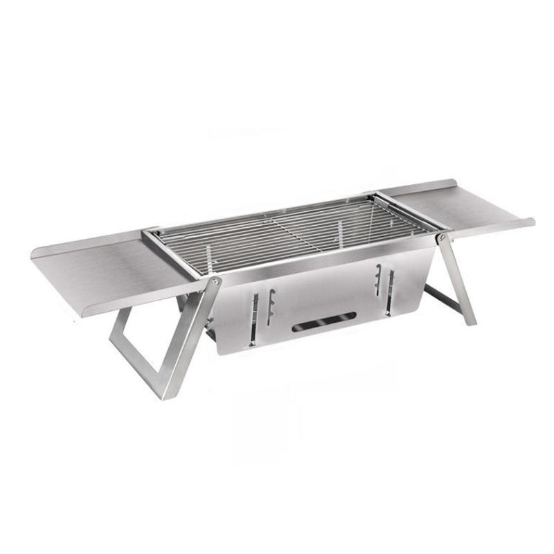 『台灣24H出貨』不鏽鋼燒烤爐 可折疊燒烤爐 露營燒烤爐 野餐必備烤爐 戶外木炭燒烤爐 加厚燒烤架 摺疊碳烤爐 烤串爐-細節圖9