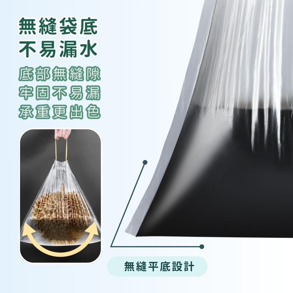 『台灣24H出貨』抽繩垃圾袋 家用垃圾袋 束口垃圾袋 環保垃圾袋 環保清潔袋 拉繩垃圾袋 手提垃圾袋 加厚垃圾袋 塑膠袋-細節圖5