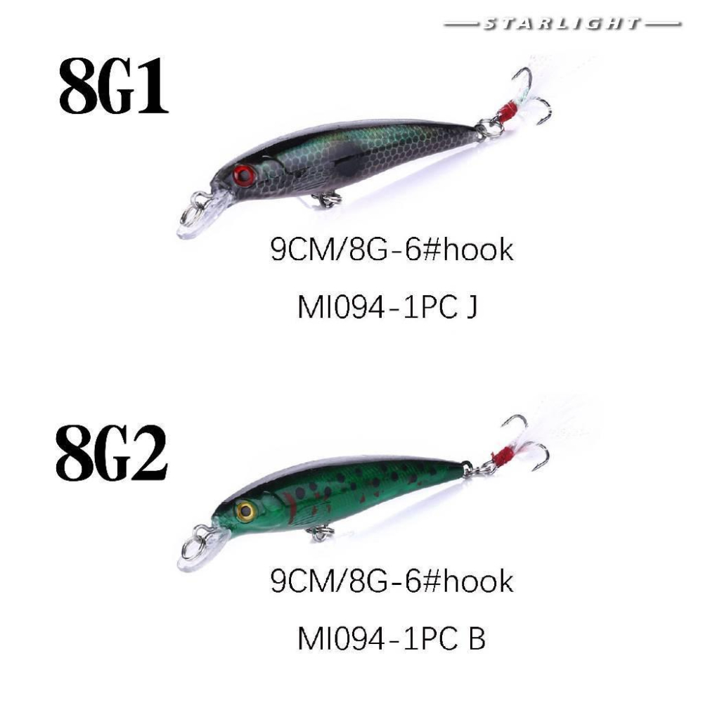 【星光釣具】路亞 米諾 路亞假餌 Minnow 9cm 8g 泳型自然 假餌 釣魚餌 米諾假餌 米諾餌 路亞米諾-細節圖3