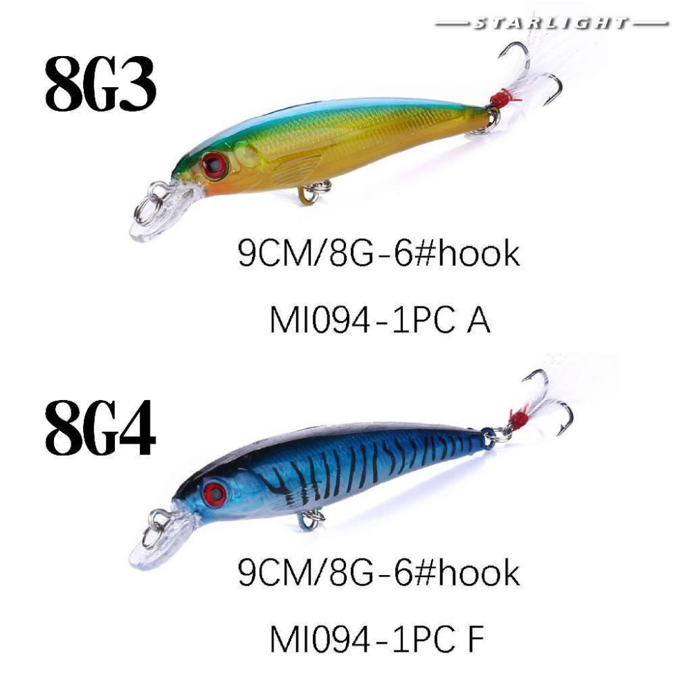 【星光釣具】路亞 米諾 路亞假餌 Minnow 9cm 8g 泳型自然 假餌 釣魚餌 米諾假餌 米諾餌 路亞米諾-細節圖4