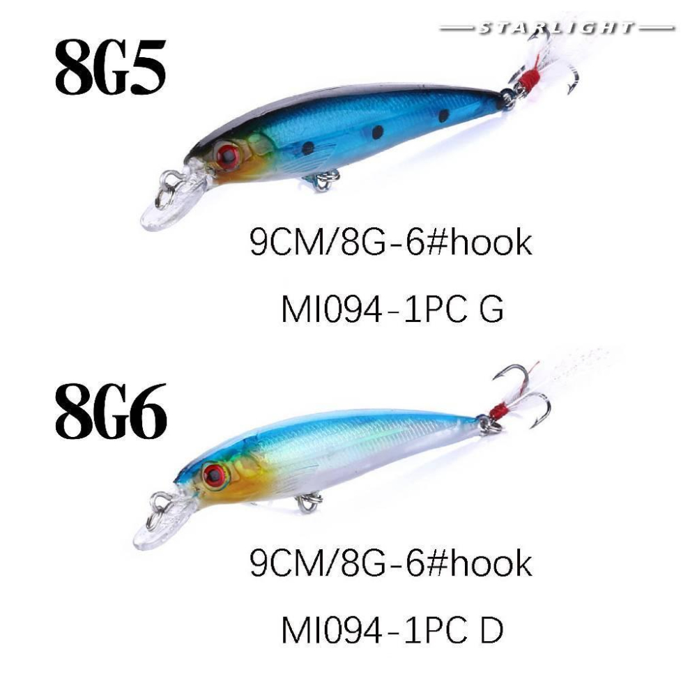 【星光釣具】路亞 米諾 路亞假餌 Minnow 9cm 8g 泳型自然 假餌 釣魚餌 米諾假餌 米諾餌 路亞米諾-細節圖5