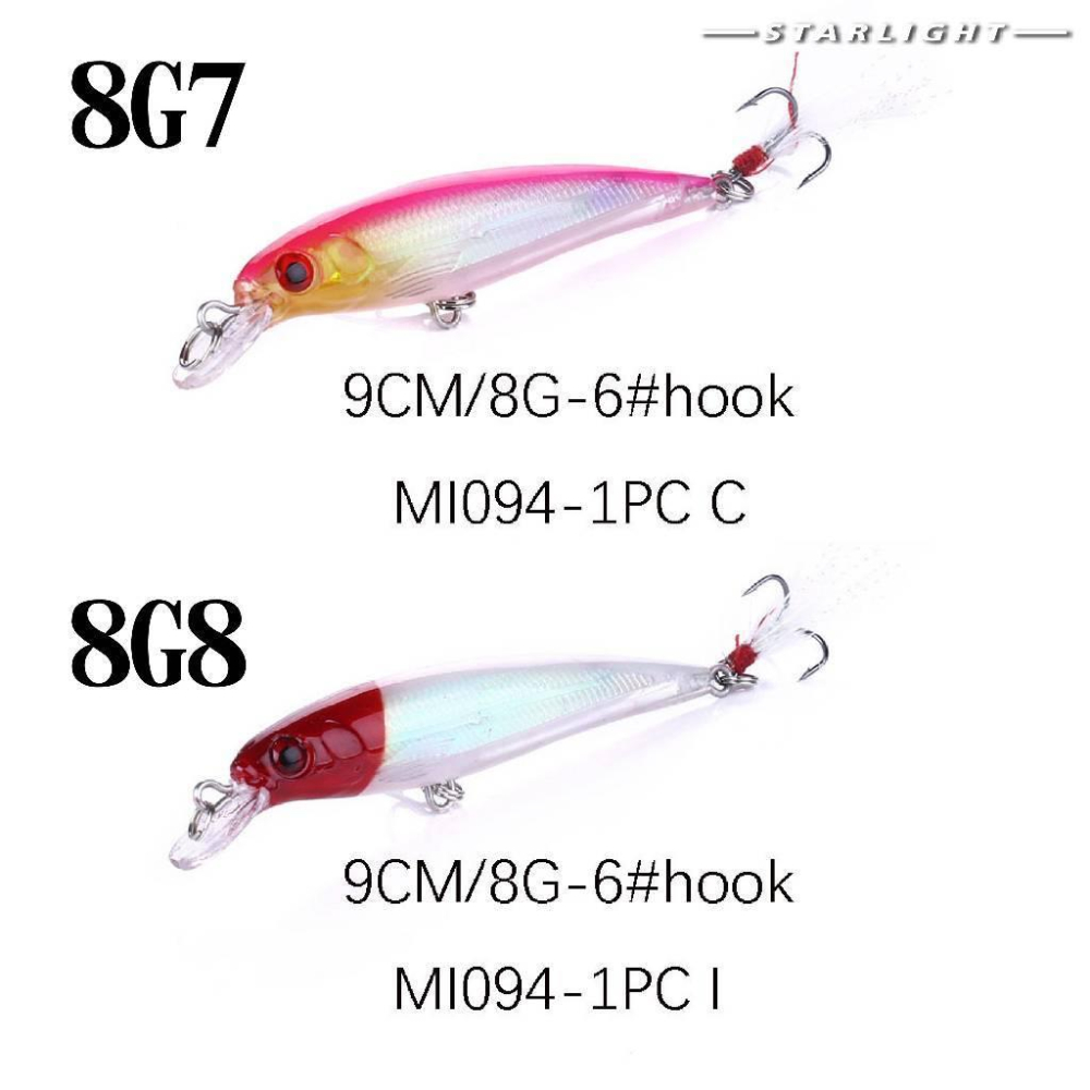 【星光釣具】路亞 米諾 路亞假餌 Minnow 9cm 8g 泳型自然 假餌 釣魚餌 米諾假餌 米諾餌 路亞米諾-細節圖6