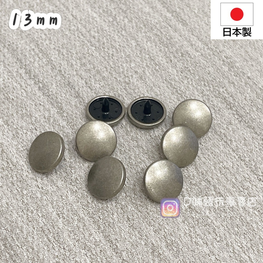 🌸現貨🌸日本製 Cherry Label 仿金屬四合釦13mm 黑金 霧黑 古銅 金屬感 銅釦 四合扣 散裝 按釦-細節圖4