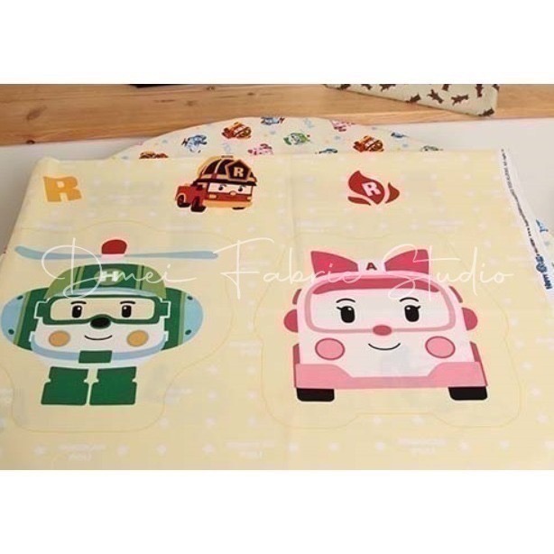 🔥一份含全部圖案🔥韓國布 純棉布 Poli波力 定位布 抱枕 娃娃材料 毯子 被子 安寶 赫利 羅伊 版權布 萬-細節圖7