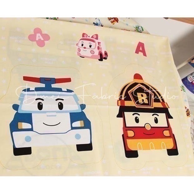 🔥一份含全部圖案🔥韓國布 純棉布 Poli波力 定位布 抱枕 娃娃材料 毯子 被子 安寶 赫利 羅伊 版權布 萬-細節圖9