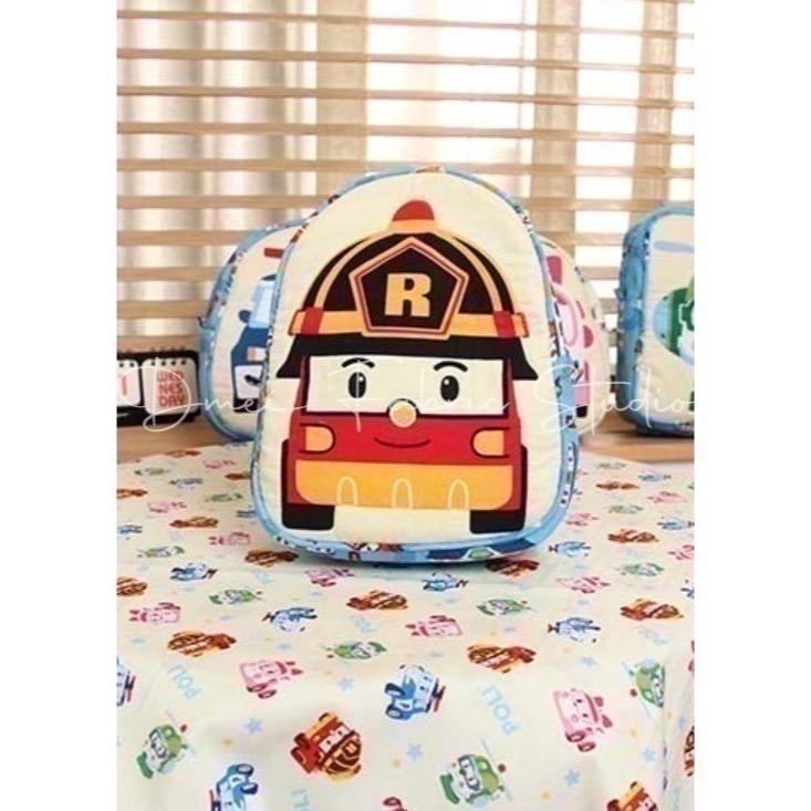 🔥一份含全部圖案🔥韓國布 純棉布 Poli波力 定位布 抱枕 娃娃材料 毯子 被子 安寶 赫利 羅伊 版權布 萬-細節圖4