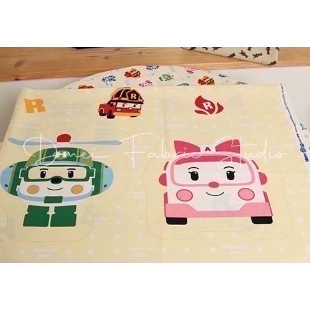 🔥一份含全部圖案🔥韓國布 純棉布 Poli波力 定位布 抱枕 娃娃材料 毯子 被子 安寶 赫利 羅伊 版權布 萬-細節圖7