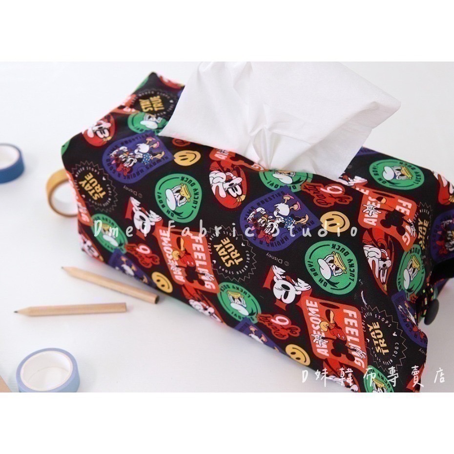 🌸現貨🌸韓國布 純棉布 米奇好朋友們 BB標籤微笑小圖騰 迪士尼版權布 棉布 韓布專賣店 薄棉布 Disney-細節圖3