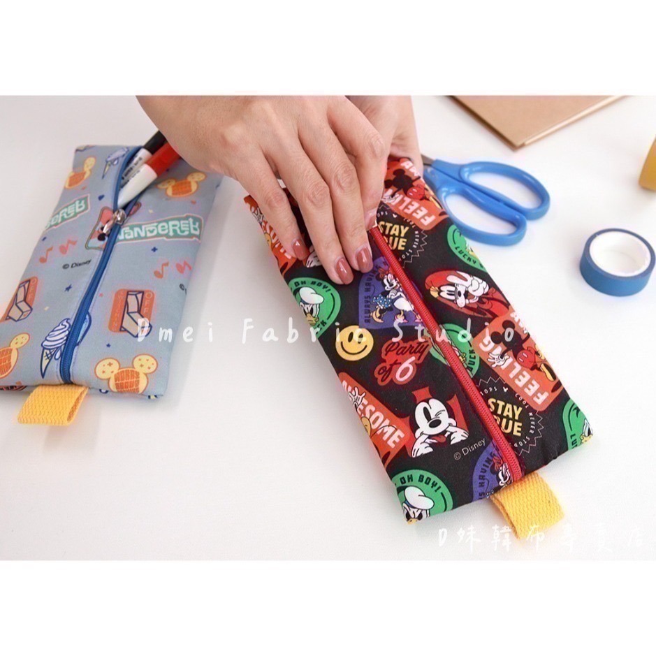 🌸現貨🌸韓國布 純棉布 米奇好朋友們 BB標籤微笑小圖騰 迪士尼版權布 棉布 韓布專賣店 薄棉布 Disney-細節圖6