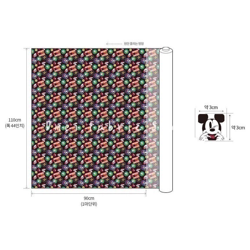 🌸現貨🌸韓國布 純棉布 米奇好朋友們 BB標籤微笑小圖騰 迪士尼版權布 棉布 韓布專賣店 薄棉布 Disney-細節圖7