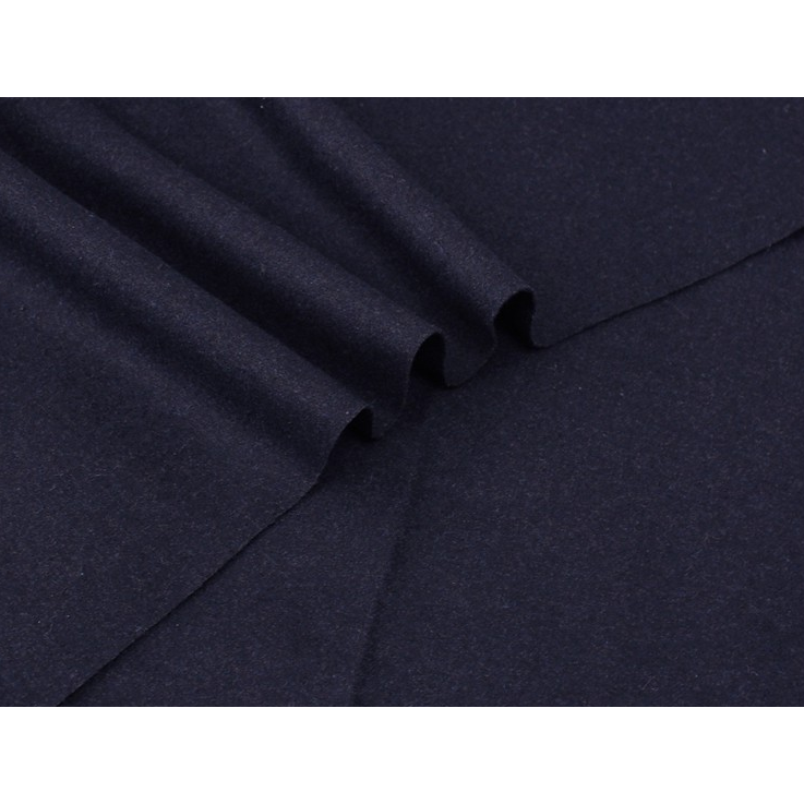 🌸現貨🌸韓國布 廠商特價 羊毛混紡 大幅寬 素色海軍藍色-細節圖2