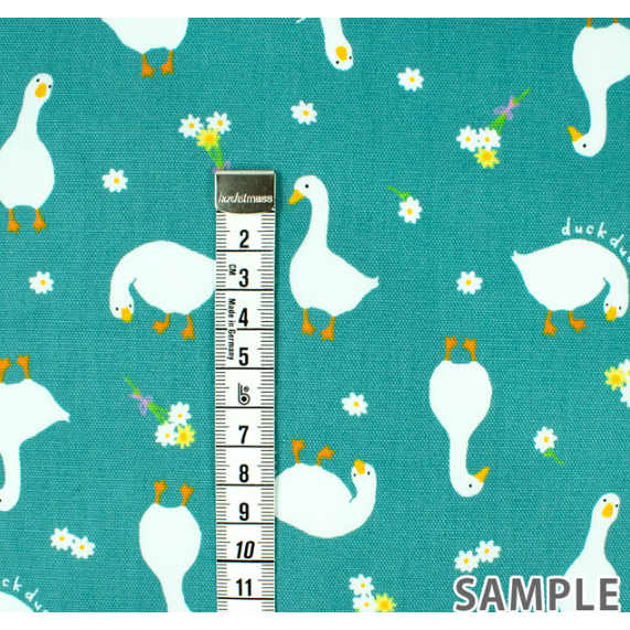 🌸現貨🌸日本布 純棉布 碎花鵝鵝 牛津棉 口金包 吊帶褲布料 手作 材料 DIY-細節圖4