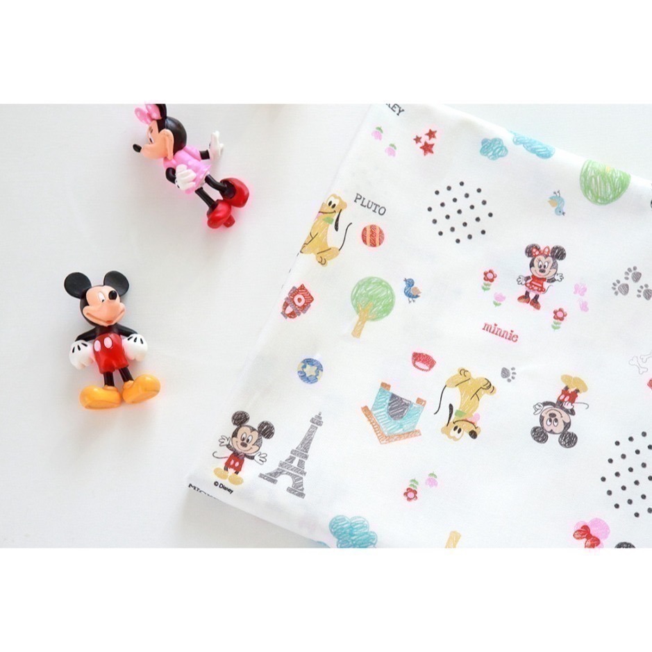 🌸現貨🌸韓國布 純棉布 版權布 迪士尼 米奇米妮布魯托 cottonvill 有機認證 正版-細節圖2
