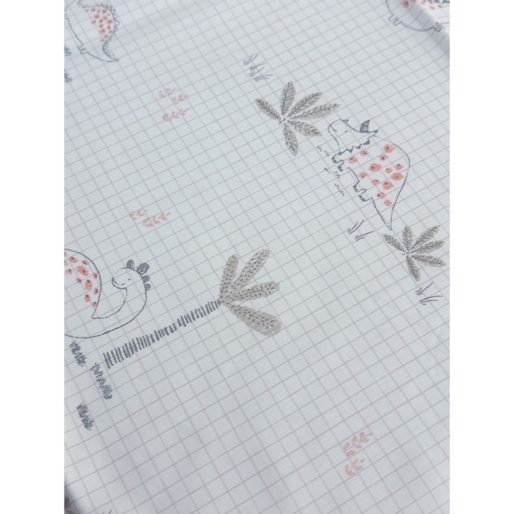 🌸現貨🌸韓國布 純棉布 恐龍格紋 棉布 韓布專賣店 薄棉布 手作 DIY 精琉棉-細節圖2
