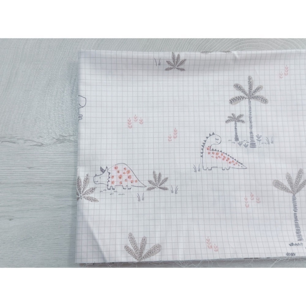 🌸現貨🌸韓國布 純棉布 恐龍格紋 棉布 韓布專賣店 薄棉布 手作 DIY 精琉棉-細節圖5