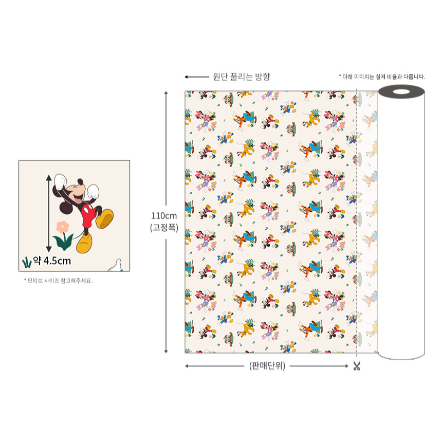 🌸現貨🌸韓國布 純棉布 版權布 迪士尼 米奇與好朋友系列 A款唐老鴨 布魯托 米妮-細節圖6