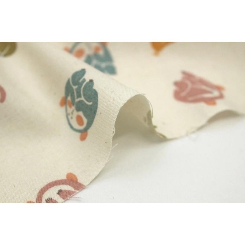 🌸現貨🌸日本布 純棉布 三猿 非禮勿視🙈非禮勿言🙊非禮勿聽🙉 猴子  猴年布料 手作 喜氣 新年 好運 口金-細節圖4