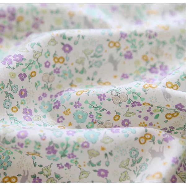 🌸現貨🌸韓國布 碎花小貓2色 貓咪布料 韓布 薄棉布 棉布 30支棉 碎花布 兒童洋裝布料 動物 花-細節圖3