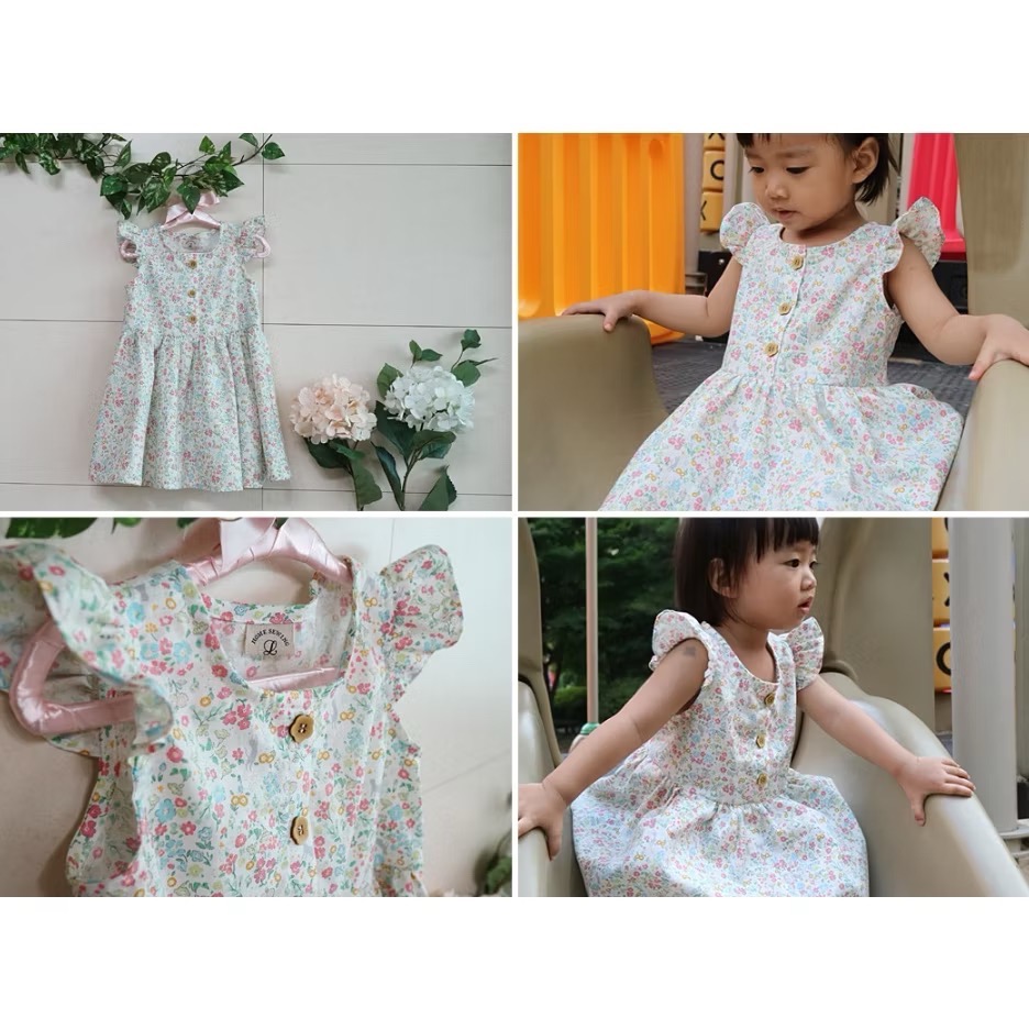 🌸現貨🌸韓國布 碎花小貓2色 貓咪布料 韓布 薄棉布 棉布 30支棉 碎花布 兒童洋裝布料 動物 花-細節圖4