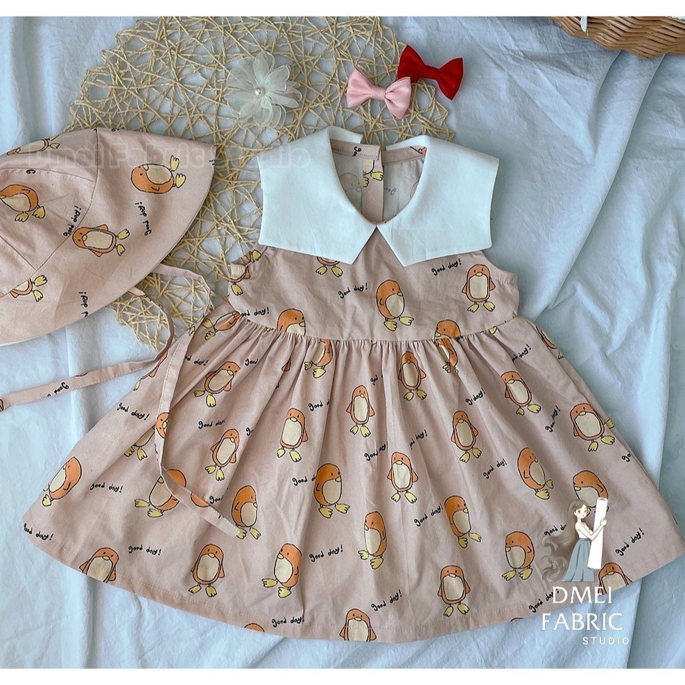 🌸現貨🌸韓國布 純棉布 Good Day 企鵝 布料 材料 DIY 手作-細節圖2