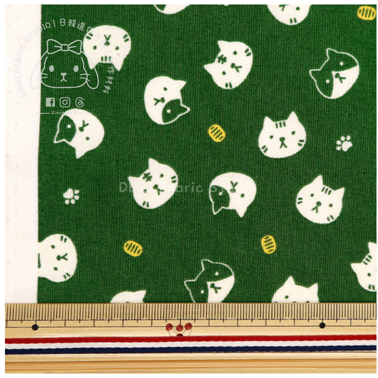 🌸現貨🌸日本布 純棉布 20支棉 和風福貓布料 手作 喜氣 新年 好運 口金 招財 手作材料 DIY-細節圖2