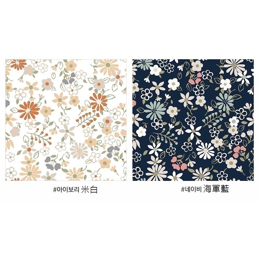 🌸現貨🌸韓國布 純棉布 鼠尾花草 鼠尾草 薄棉布 棉布 花草布 花布 純棉布 洋裁 口水巾 圍兜 海軍藍 洋裁布料-細節圖2