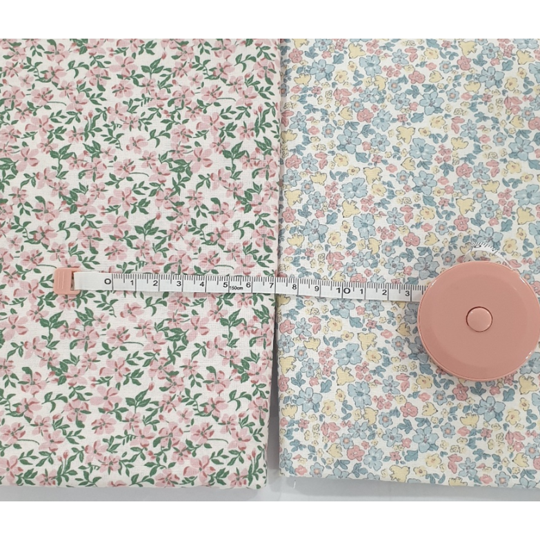 🌸現貨🌸韓國布 『多芬小花』棉布 印花布 碎花布 彌月禮盒 圍兜兜 韓國布料 手作材料 DIY-細節圖3