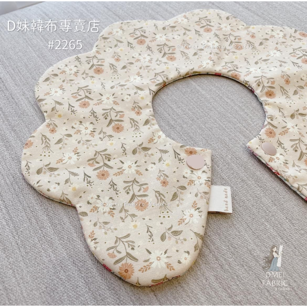 🌸現貨🌸韓國布 『古典雛菊』 純棉布 DTP 棉布 碎花布 印花布 彌月禮盒 女寶洋裝 縫紉手作材料 360度花兜布-細節圖2