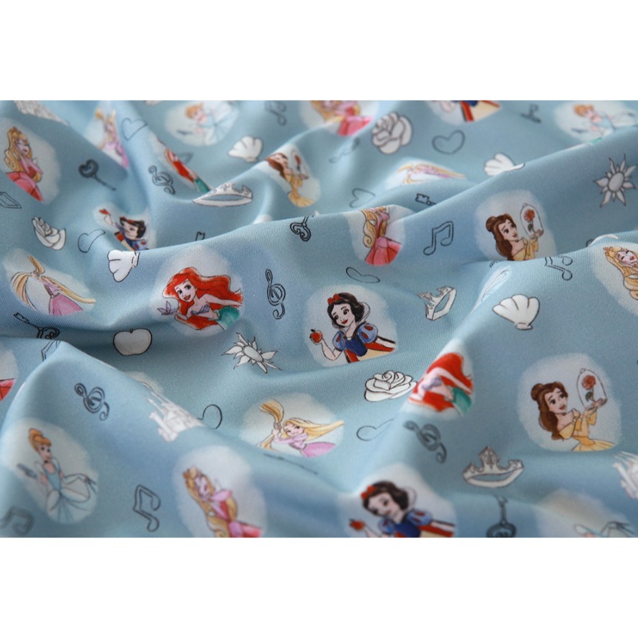 🌸現貨🌸韓國布 純棉布 版權布 迪士尼 冬季公主們 小美人魚 白雪公主 美女與野獸 長髮公主-細節圖3