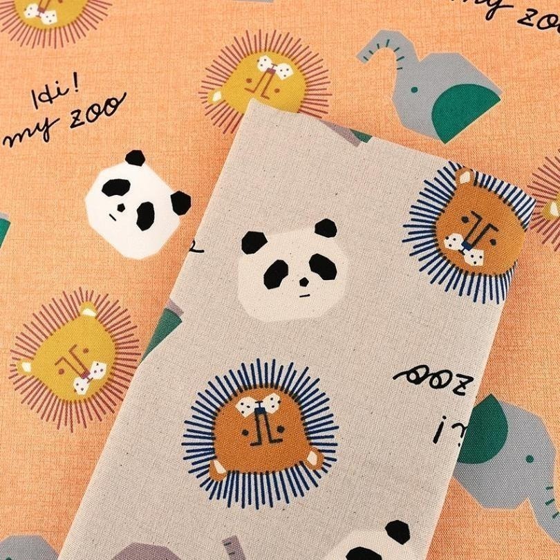 🌸現貨🌸日本布 純棉布 20支牛津棉 HI! MY ZOO 我的動物園3色-細節圖2