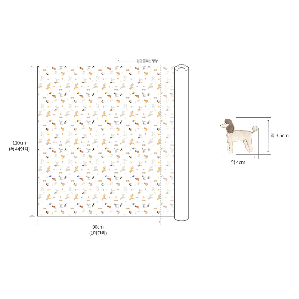 🌸現貨🌸韓國布 純棉布 20支棉 狗狗好朋友 Puppy 薄棉布 棉布 D妹韓布專賣店 動物 莫蘭蒂藍 圍兜 嬰兒-細節圖6