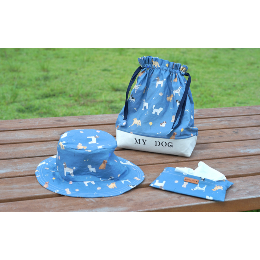 🌸現貨🌸韓國布 純棉布 20支棉 狗狗好朋友 Puppy 薄棉布 棉布 D妹韓布專賣店 動物 莫蘭蒂藍 圍兜 嬰兒-細節圖10