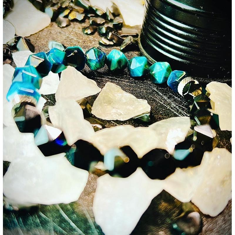 【Tizy】 水晶手鍊#藍虎眼X黑曜石 財運、擋煞-細節圖3