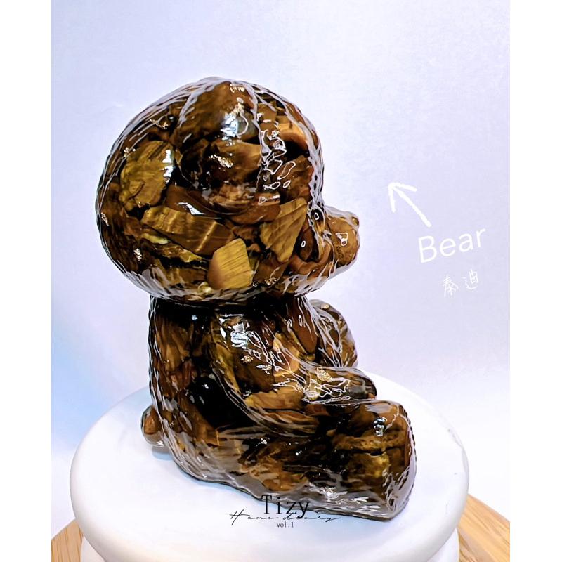 〔Tizy手作擺設〕天然水晶🔥泰迪🐻招財、桃花、人緣樣樣來❤️擺飾送禮自用-細節圖4