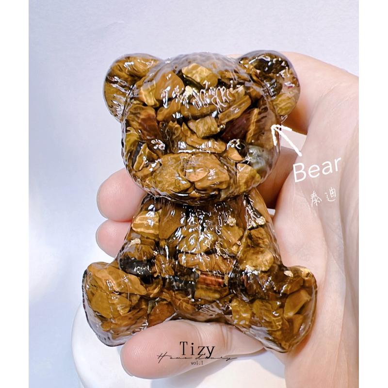 〔Tizy手作擺設〕天然水晶🔥泰迪🐻招財、桃花、人緣樣樣來❤️擺飾送禮自用-細節圖5