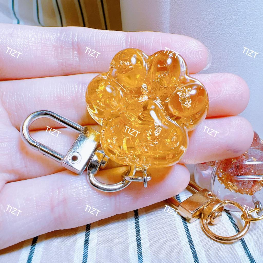 ［Tizy手作吊飾］小貓爪水晶🐱吊飾/鑰匙圈😻招財、桃花、防小人送禮/交換禮物/畢業/帶來好運-細節圖2