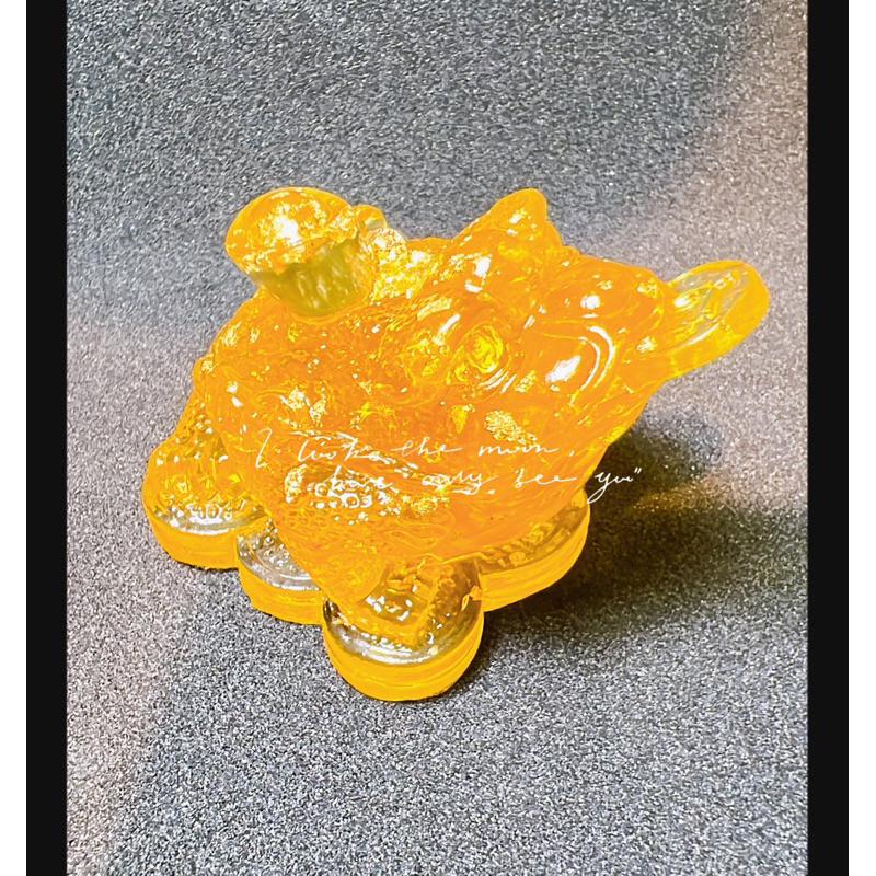 〔Tizy手作擺設〕三足咬錢蟾蜍🔥招財❗️水晶加金箔（非琉璃-細節圖3