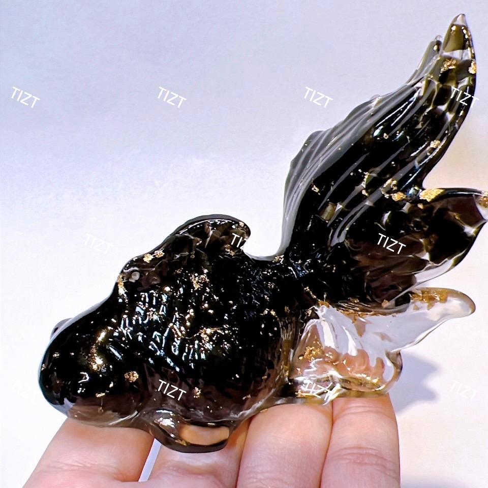 〔Tizy手作擺設〕天然水晶 擋煞黑金魚🐟護身避邪、防小人、開光-細節圖7