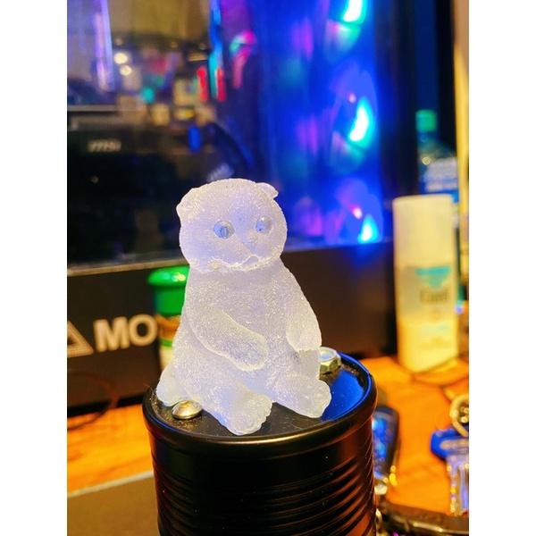 〔Tizy手作擺設〕水晶招財貓🔥精細款❗️天然水晶碎石金箔🐱送禮自用皆可-細節圖6